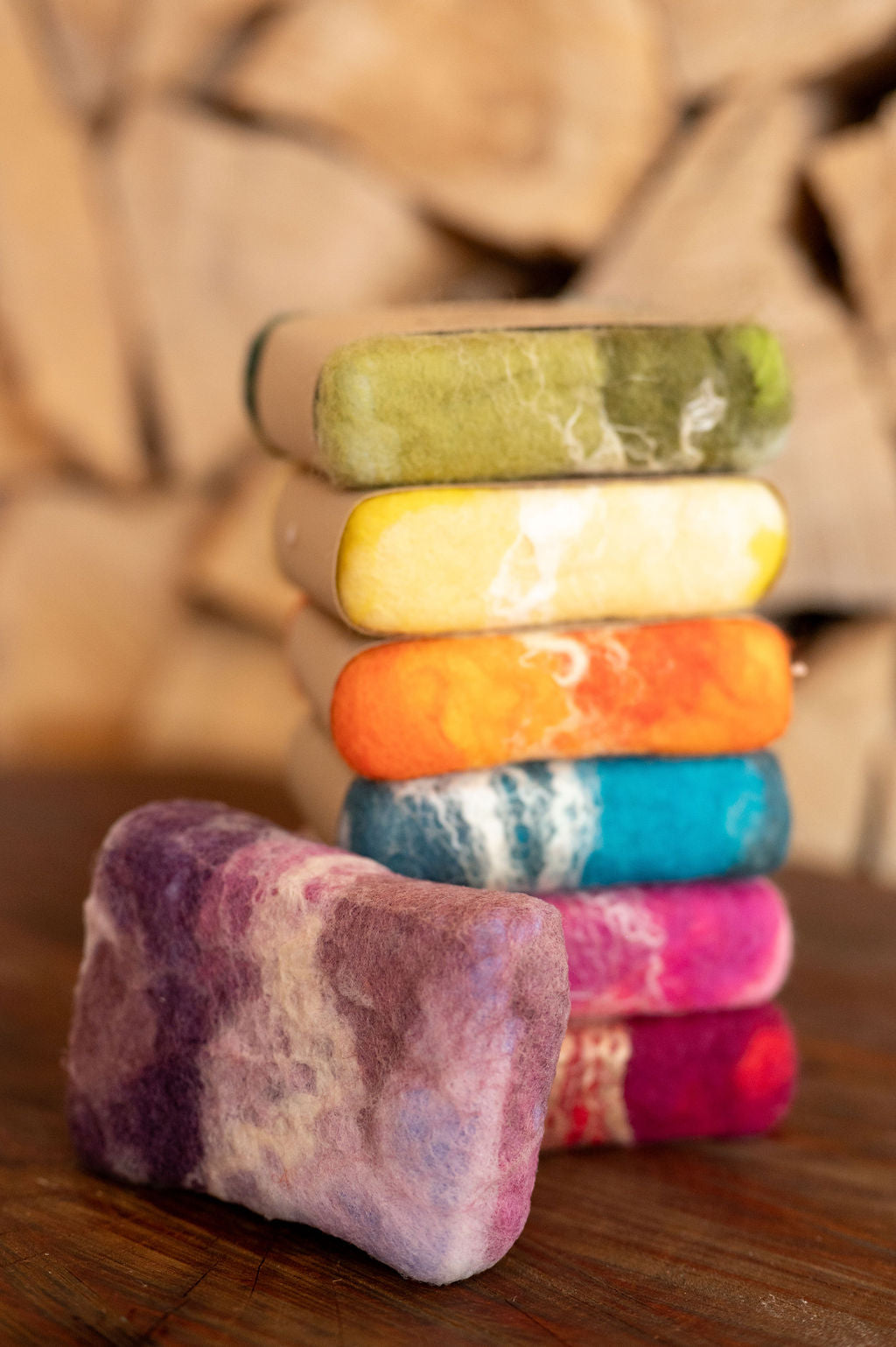 Wildflower Felted Lemongrass Soap