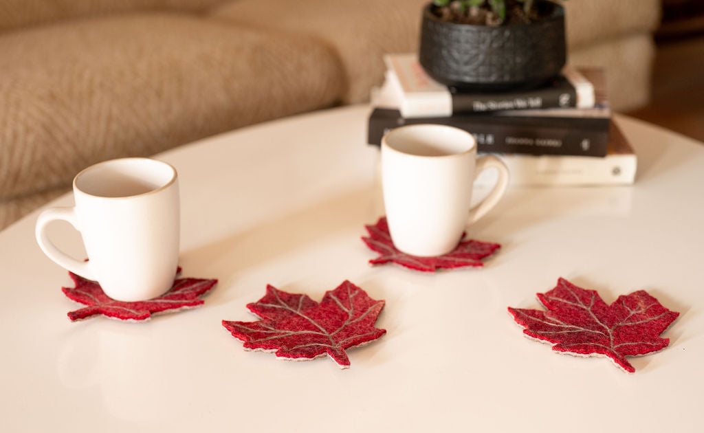 Red Maple Leaf Coasters