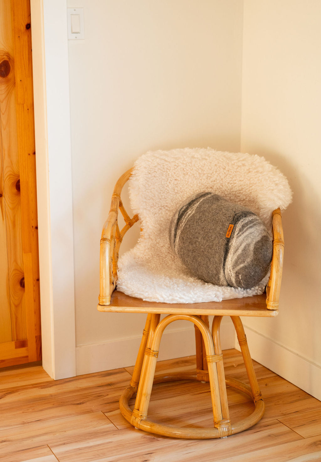 River Rock Pillow - Medium Grey