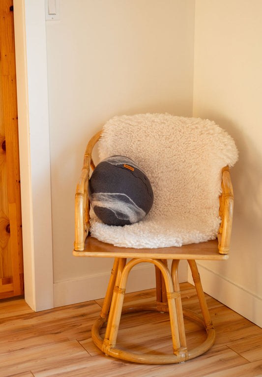 River Rock Pillow - Dark Grey