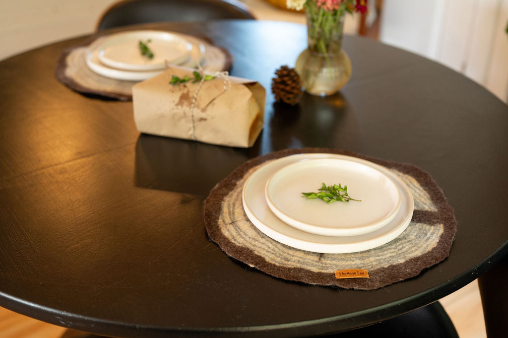 Wood Slice Placemat Set