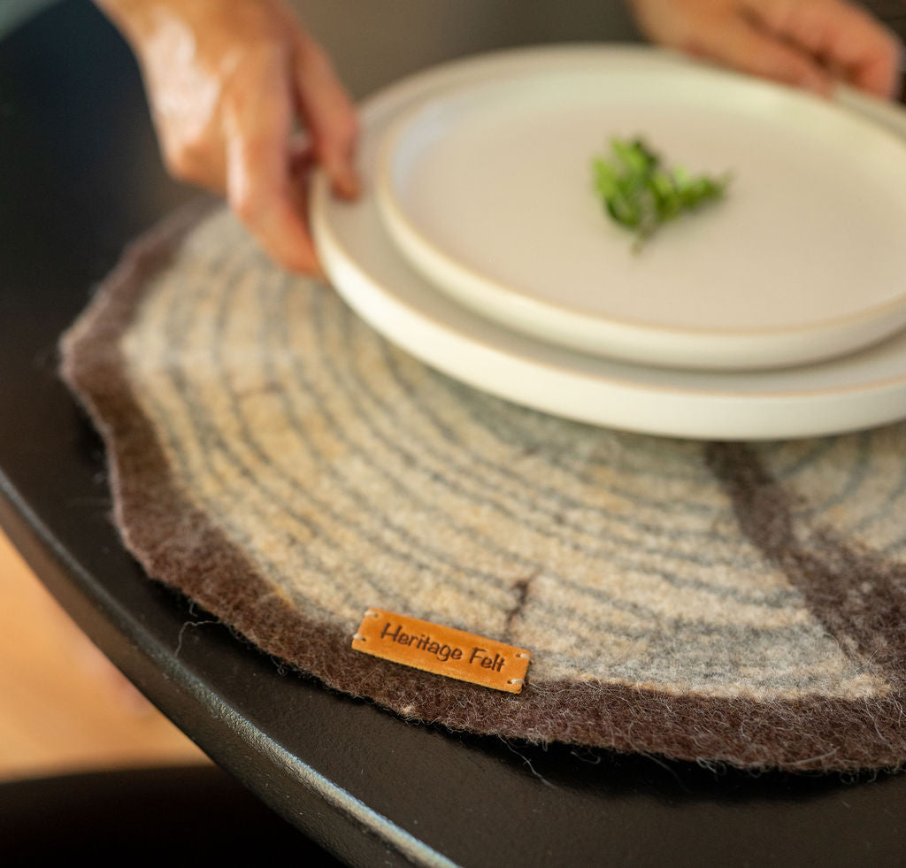 Wood Slice Placemat Set