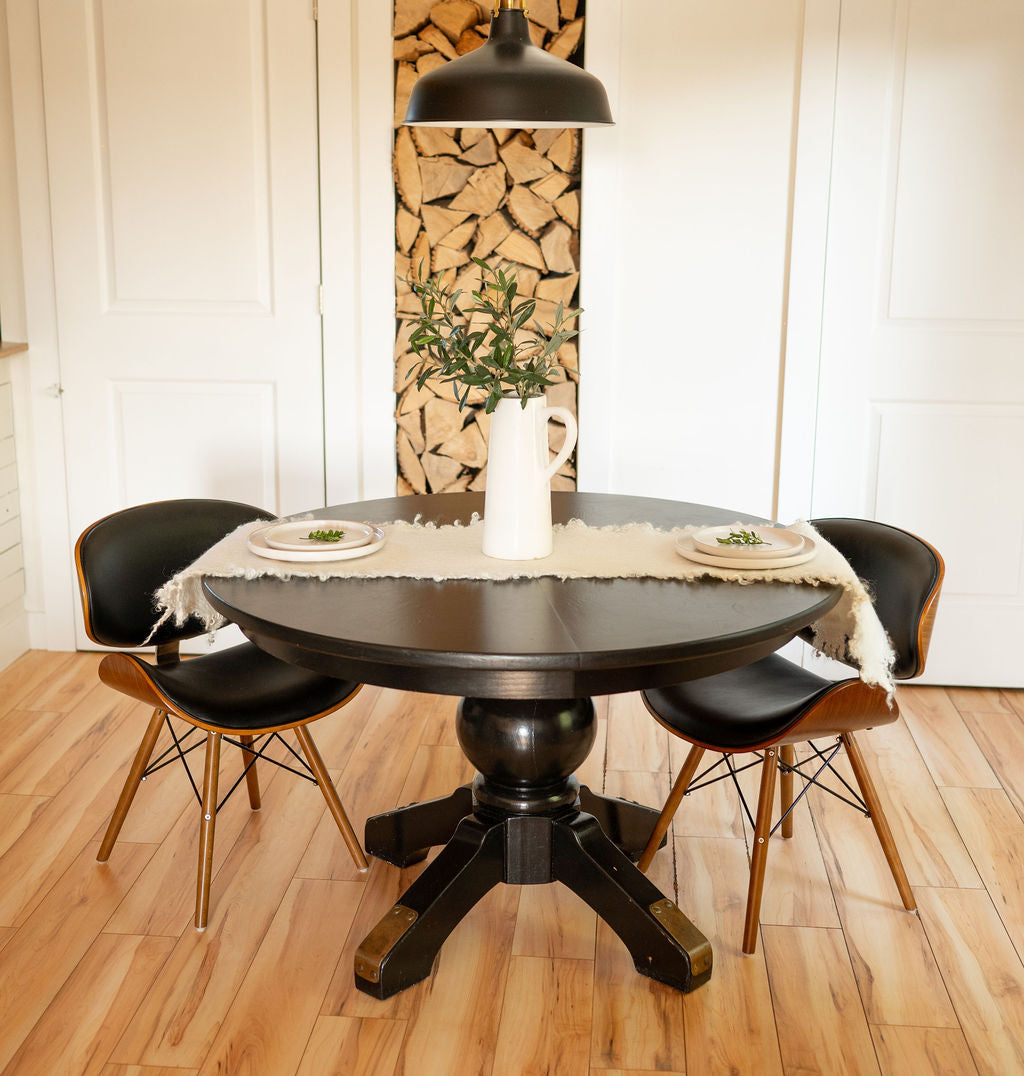 Birch Bark Merino Wool & Silk Table Runner