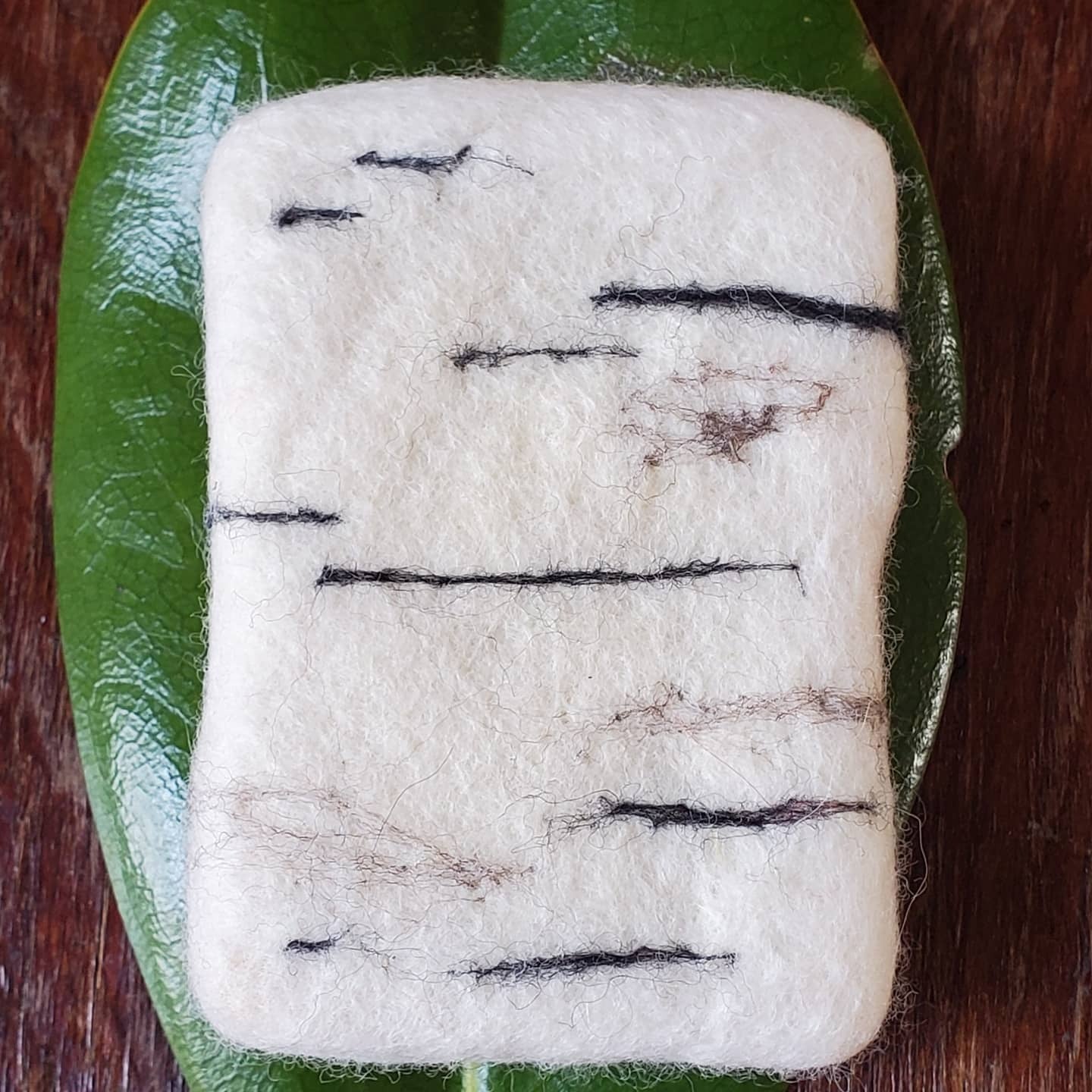 Birch Bark Felted Lemongrass Soap