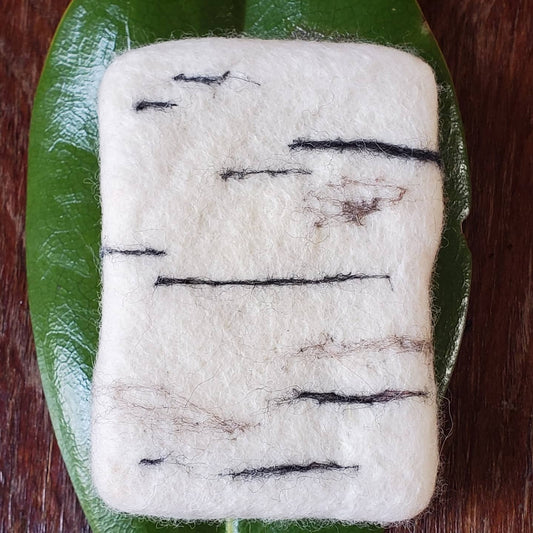 Birch Bark Felted Lemongrass Soap