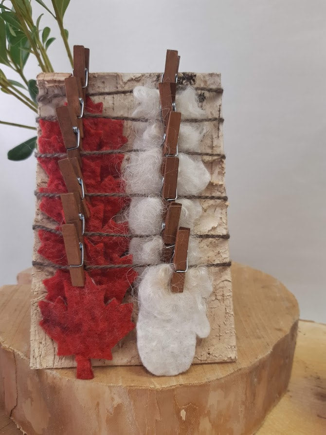 Maple Leaf & Mitten Felt Garland