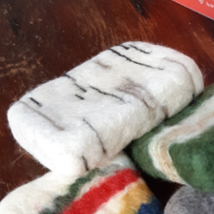 Birch Bark Felted Lemongrass Soap