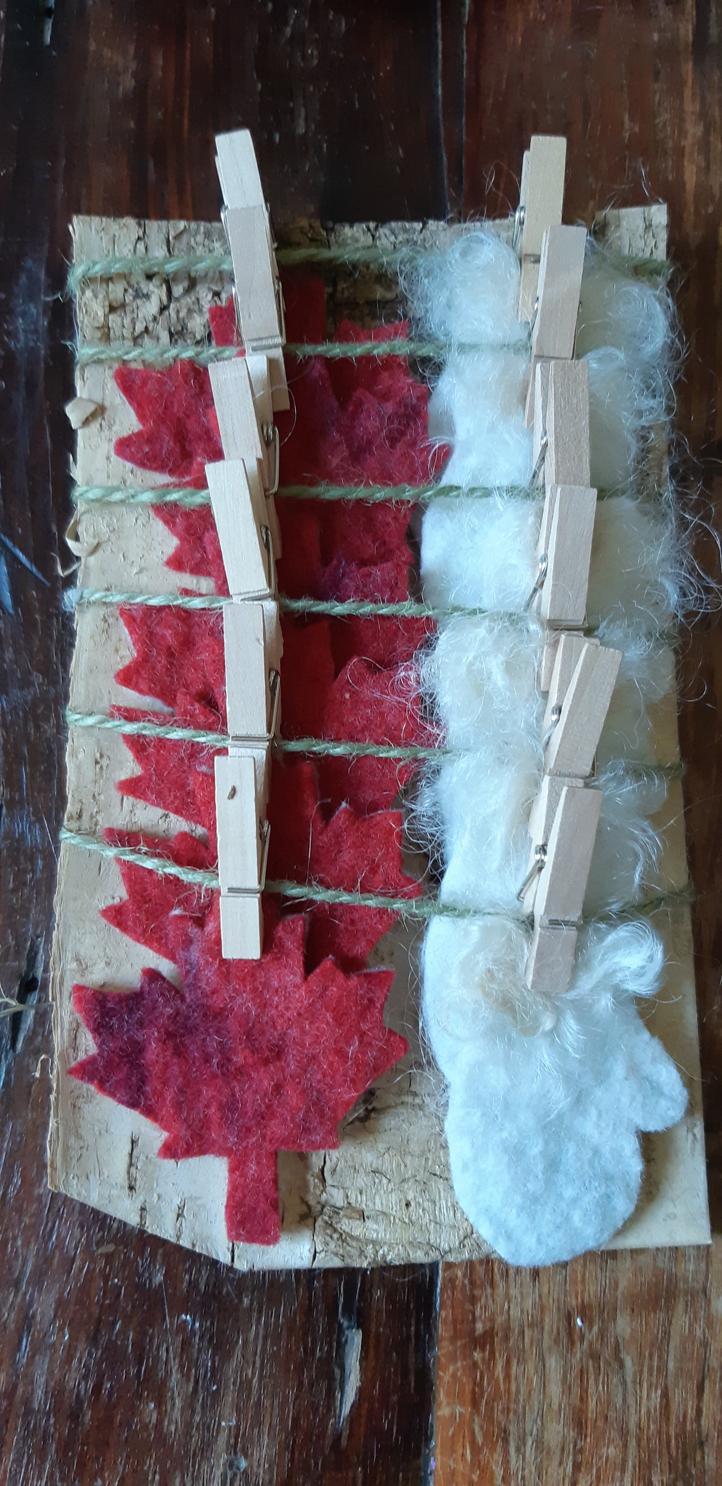 Maple Leaf & Mitten Felt Garland