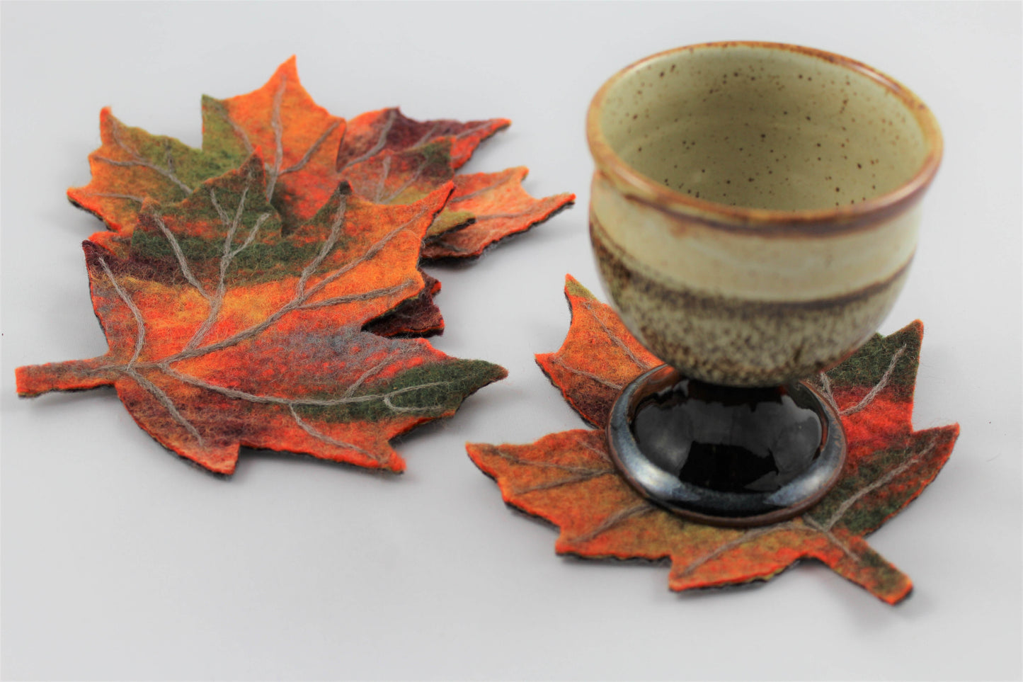 Fall -Coloured Maple Leaf Coasters