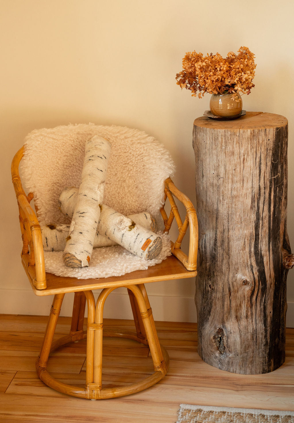 Birch Log Pillows