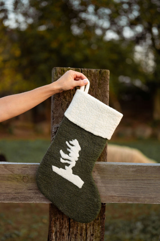 Christmas Stocking - Windy Pine Tree