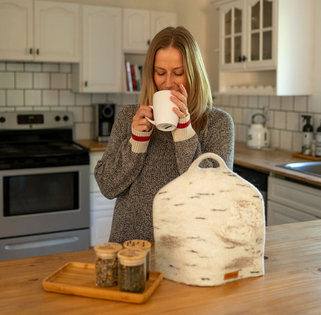 Birch Bark Tea Cozy