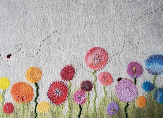 Wildflower Embroidered Merino Wool Placemats