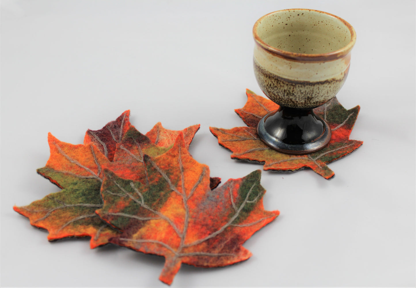 Fall -Coloured Maple Leaf Coasters